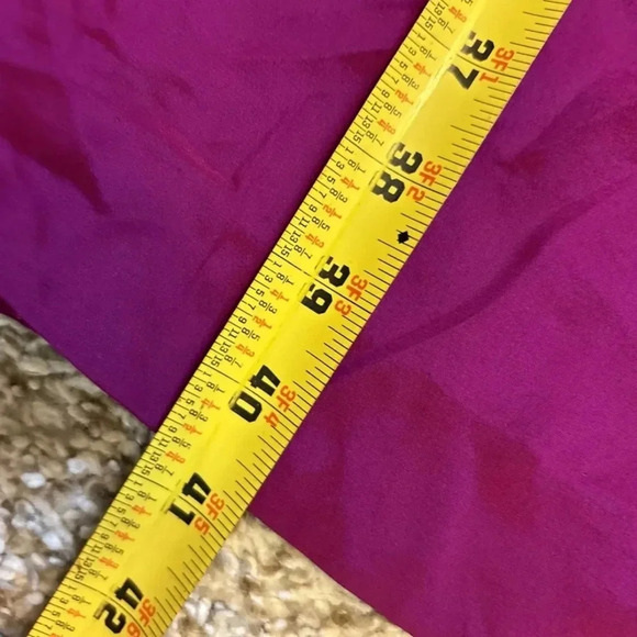 Vintage Liz Claiborne 90s 100% Silk Dark Pink Fuchsia Sheath Dress Size 8 Medium - Picture 6 of 10